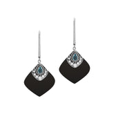AE-1201-SHB Sterling Silver Earring With Black Shell Jewelry Bali Designs Inc